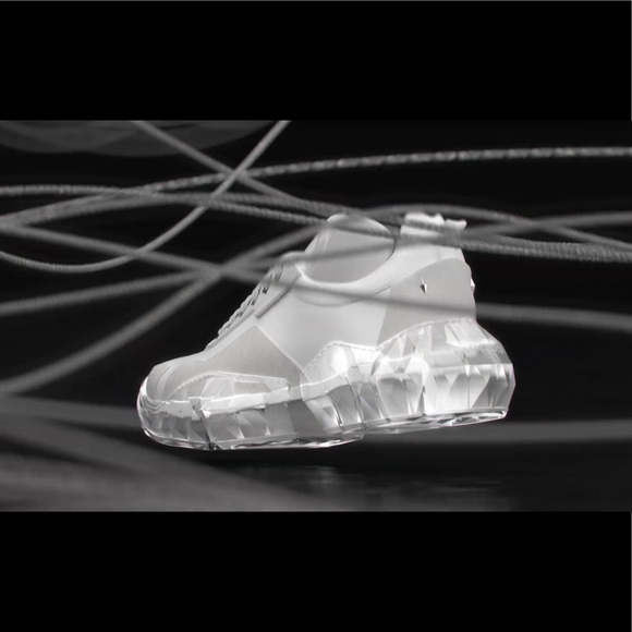 Jimmy Choo diamond Luxury sneakers silver/white metallic leather 40/10 NWT - Picture 8 of 16